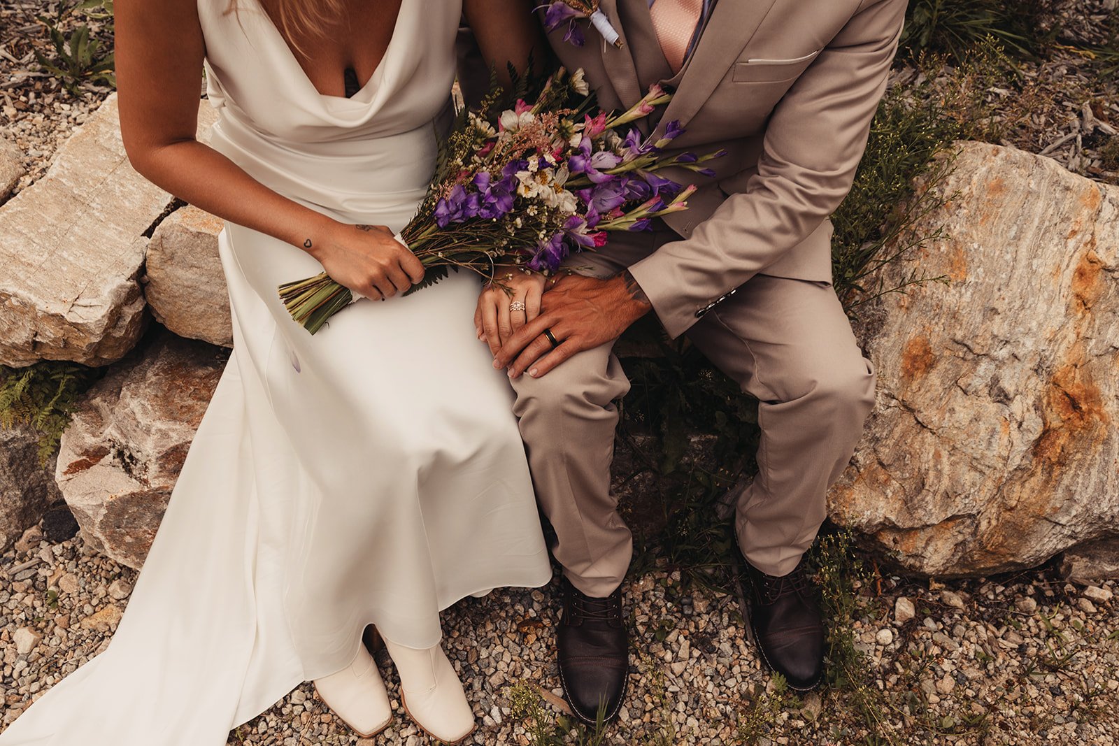 An Elope BC pop-up wedding ceremony in a cinematic British Columbia landscape